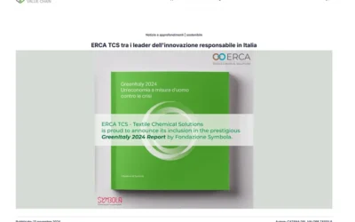 ERCA TCS tra i leader dell’innovazione responsabile in Italia